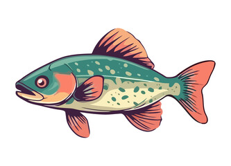 fish icon isolated design