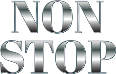 Digital png text of non stop words on transparent background