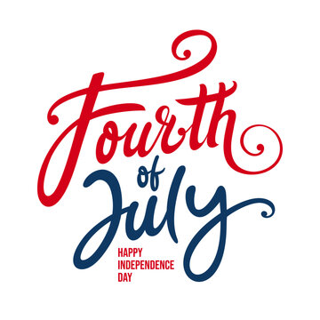 4th of july calligraphy, handwriting, vintage, clipart, wallpaper, border, sale, banner, poster, background, flyers, bunting, ads, logo, social media posts, vector for Fourth of July, Independence day