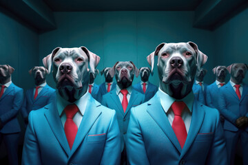 Coalition of Blue Dogs, Obedience and conservative concept, Generative AI