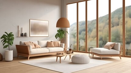 Modern living room photography. generative AI