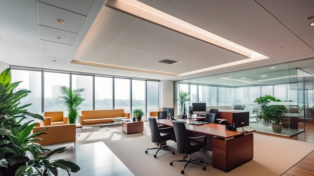 Modern luxury business office photography. generative AI