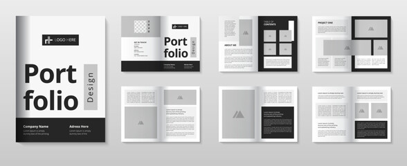 Architecture portfolio template and Interior A4 Photography portfolio Presentation design