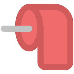 A trendy icon of tissue roll 