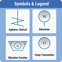 Vector Illustration for PID Symbols Legends