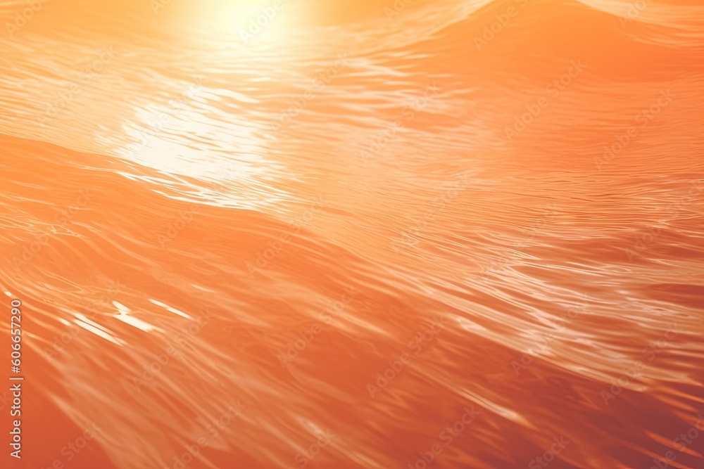 Poster a blurry photo of a wave with the sun in the background and a blurry image of the ocean in the foreg