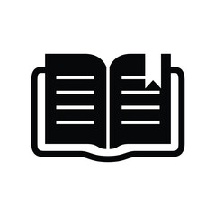 Reading book vector icon