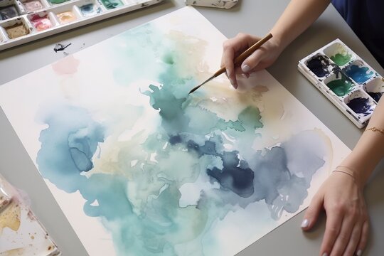 Paint a series of watercolor flowers in different stages of blooming, from a tight bud to a fully open blossom, generate ai