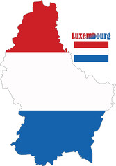 Luxembourg Map and Flag