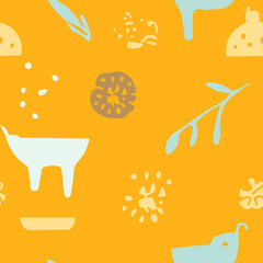 Modern Summer Scandinavian Doodle Patterns,  vector color pastel patterns are perfect for adding a touch of summer to your home decor. Use as pillow covers, wall decals, or even as a pretty pattern