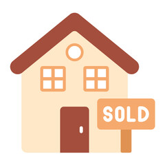 Property Sold Flat Icon