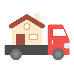 House Relocation Flat Icon