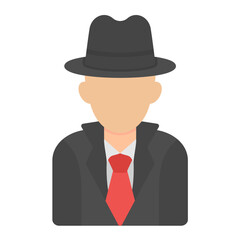 Detective Flat Icon