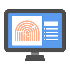 Fingerprint Database Flat Icon