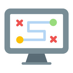 Digital Strategy Flat Icon