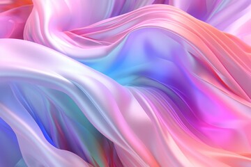 Fototapeta premium abstract digital background with flowing folded multicolored surface, ai tools generated image