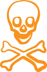 skull logo design with vector
