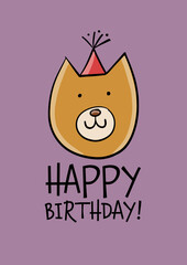 Birthday card design. Greeting card template. Holiday party. Anniversary postcard ideas