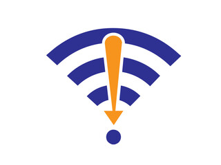 Wifi logo or simbol isolated on color background black wifi symbol design element   This is a vector that can be used in all kinds of situations, including Internet, connection, and wifi environment

