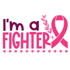 Breast cancer Hand drawn motivation lettering phrase in modern calligraphy style. Inspiration slogan for print and poster design. Vector illustration