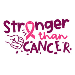 Breast cancer Hand drawn motivation lettering phrase in modern calligraphy style. Inspiration slogan for print and poster design. Vector illustration