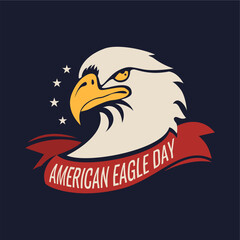 american eagle day logo template