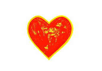 Obraz na płótnie Canvas Red heart scrubbed, png