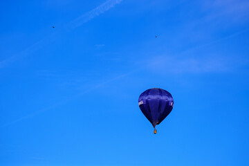 Hot air balloon on the sky