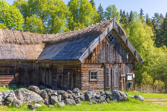 Old timbered barn in the countryside