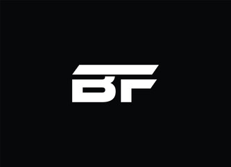 BF Alphabet Initial Letter And Monogram Logo Design - obrazy, fototapety, plakaty