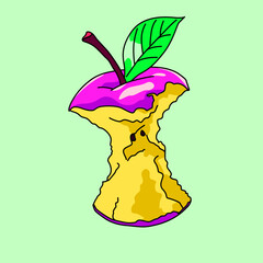 ピンクりんご 歯型（pink Apple）(ai)