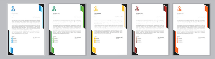New Corporate And Creative Professional Business Elegant,Modern letterhead template design in minimalist style a4