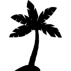 Silhouette Coconut Tree
