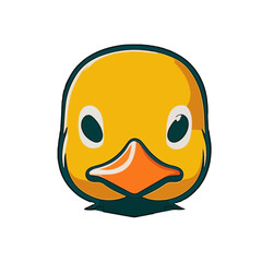 Duck head simple cute illlustration