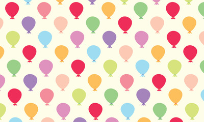 Fototapeta na wymiar Seamless colorful balloons pattern background template copy space. Suitable for poster, banner, landing page, flyer, or cover