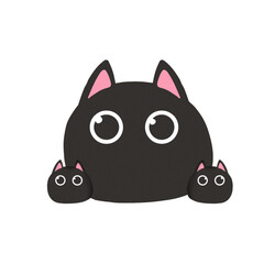 round black cat
