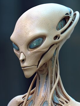 Extraterrestrial alien concept. Generative AI