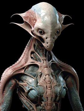 Extraterrestrial alien concept. Generative AI