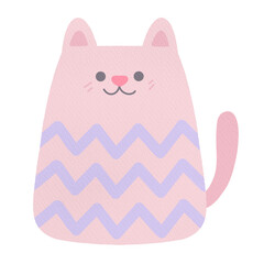 Cute pastel fantasy pink cat