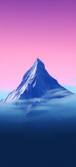Gradient soft color mountain peak background material