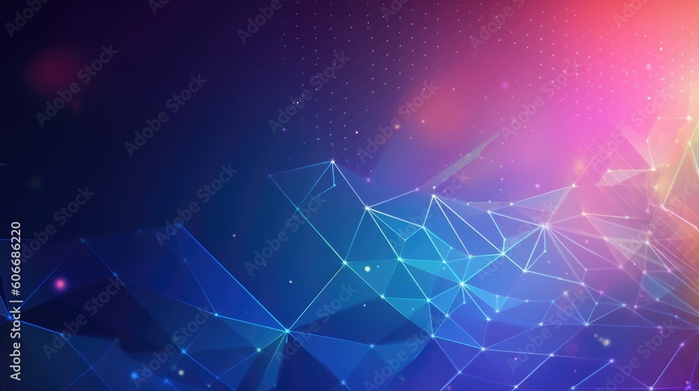 Poster gradient neon line technology background abstract. generative ai aig21.