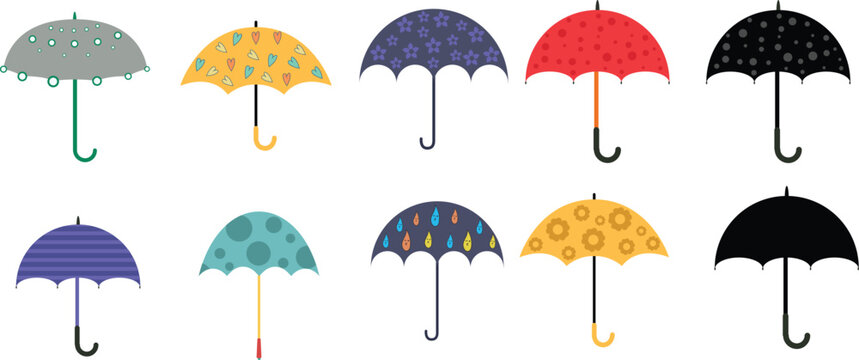 Umbrella icons Umbrella icons collection