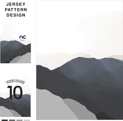 Abstract mountains grey concept vector jersey pattern template for printing or sublimation sports uniforms football volleyball basketball e-sports cycling and fishing Free Vector.