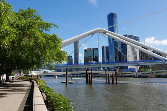 Brisbane Br&uuml;cke &uuml;ber Fluss und Hochh&auml;user