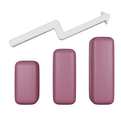 3d icon analythics isolated on transparent background