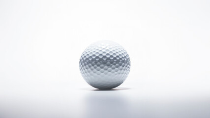 A golf ball isolated on a white background. Generative AI.