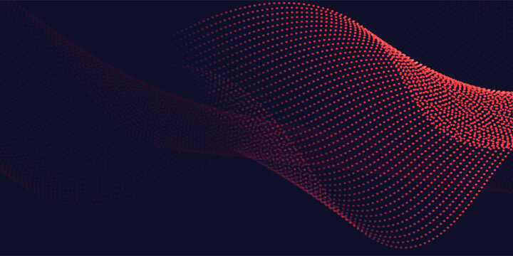 Blue abstract background and red dot 