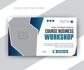 Video thumbnail design or corporate business company social media web banner template design
