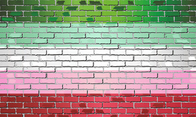 Abrosexual Pride Flag on brick wall - illustration, 
Abstract Flag Background