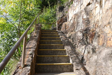 Treppe am Felsen Kangaroo Point in Brisbane